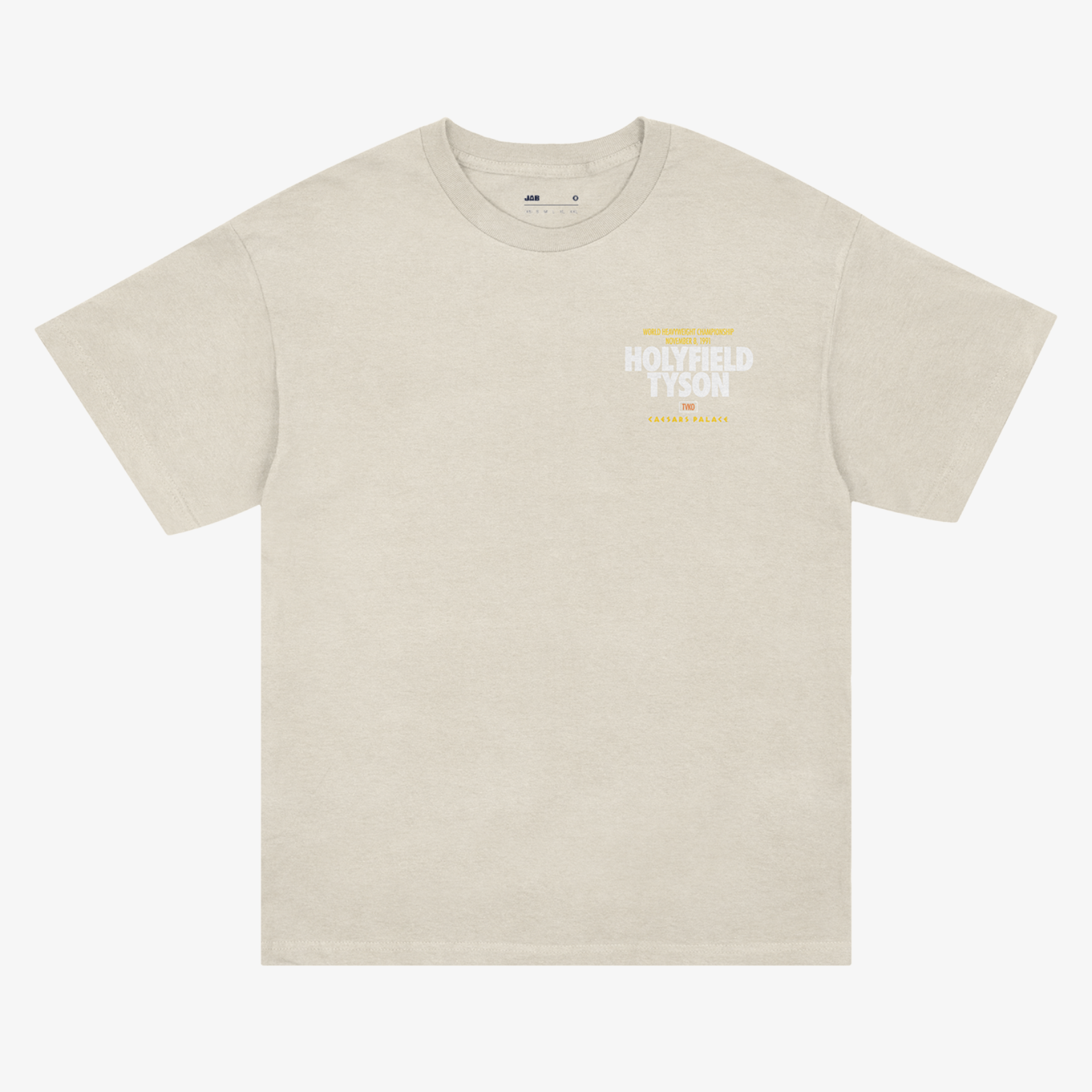 Tyson Holyfield Tee - Off White - JAB Boxing Store