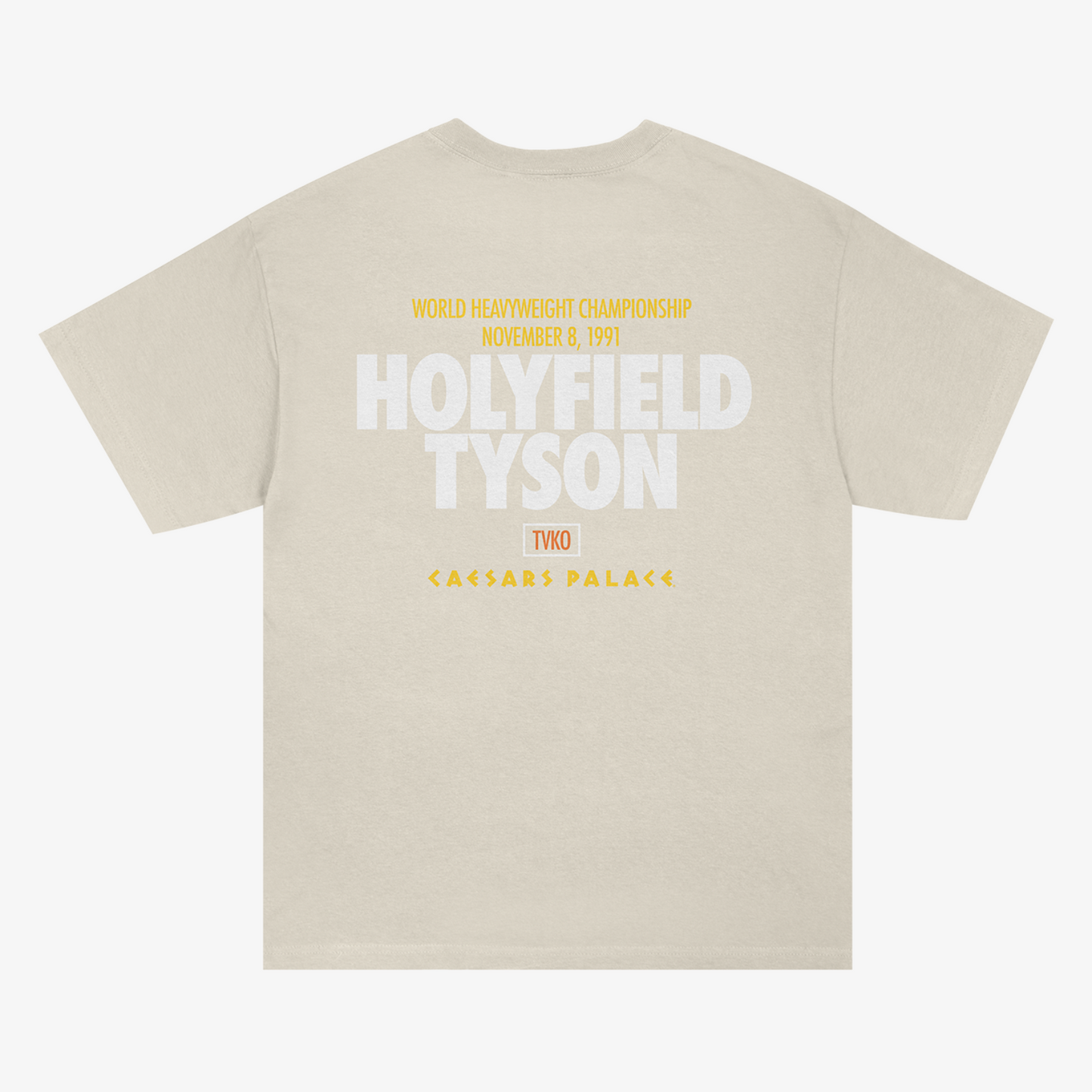 Tyson Holyfield Tee - Off White - JAB Boxing Store