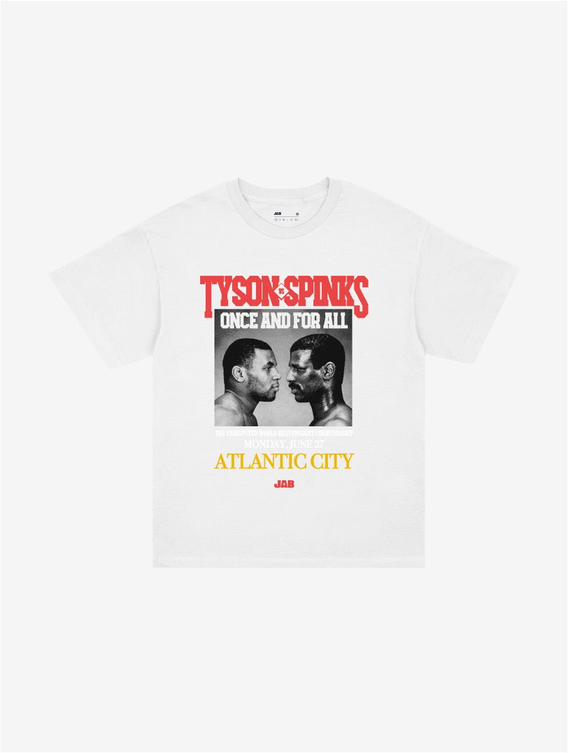 Tyson Spinks Tee - White - JAB Boxing Store