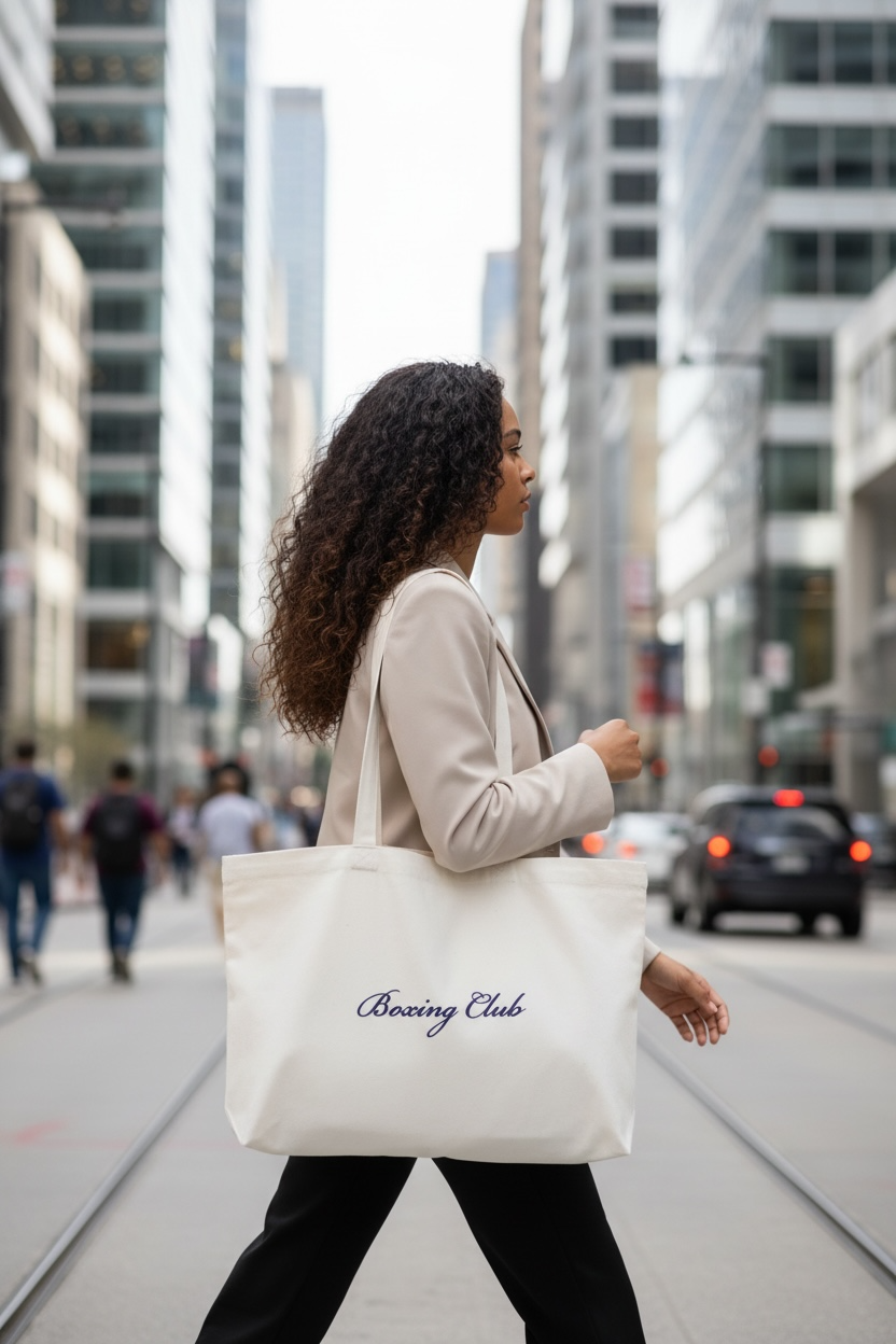 Boxing Club Tote (Large) - Off White - JAB Boxing Store